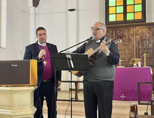 An evening of reflections and hymns at St. Philip’s Church in Nablus attended by Archbishop Hosam Naoum.
