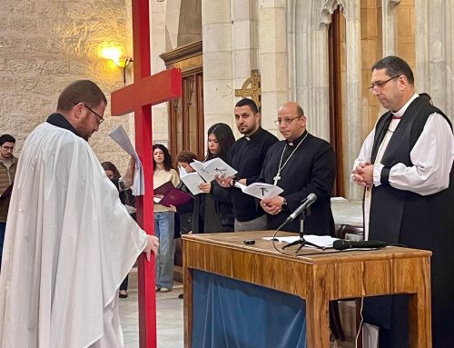 Joint Lutheran- Anglican Good Friday Liturgy and Stations of the Cross at Saint George’s Cathedral in Jerusalem.