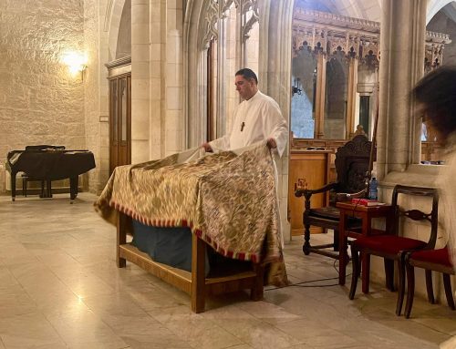 Maundy Thursday and Foot-washing Service at Saint George’s Cathedral in Jerusalem.