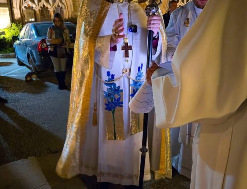 Easter Vigil at St. George’s Cathedral, Jerusalem.